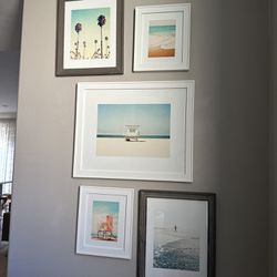 Set Of 6 Framed Coastal Prints