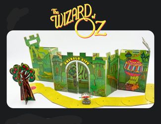 Vintage Wizard Of Oz Emerald City Playset w/ Yellow Brick Rd & Crystal Ball Mego  Nice!