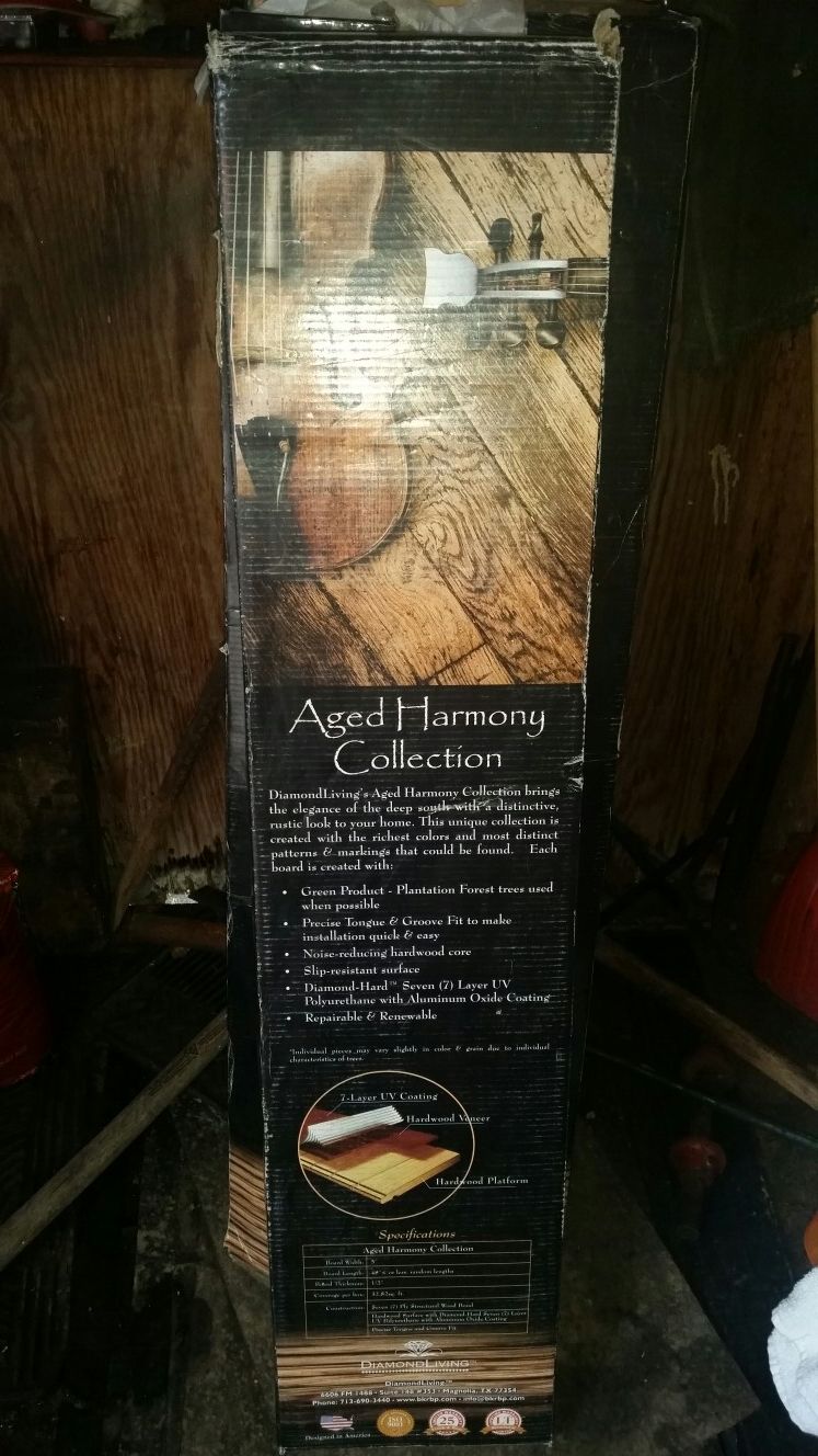 AGED HARMONY DIAMOND LIVING HARD WOOD FLOORING-NEW IN BOX-32 SQ FT PER BOX