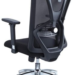 Ticova Ergonomic Office Chair - High Back Desk Chair with Adjustable Lumbar Support & 3D Metal Armrest - 130°Reclining & Rocking Mesh Computer Chair w
