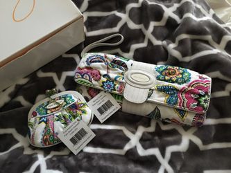 Vera Bradley clutch and coin wallet