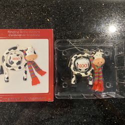 American Greetings Heirloom Ringing in the Season Cow Ornament Moo NEW
