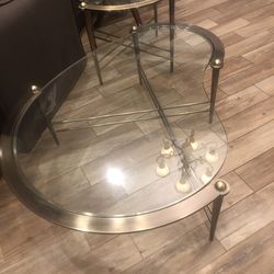 Glass Coffee table and matching side table