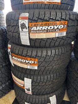 📲✅265/50/20 vendo set de llantas nuevas arroyo at