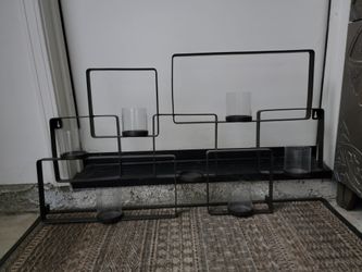 Wall Decor- Metal Candleholder, Holds 7 Small Candles, 32.5" W x 18.25" H x 2" D.