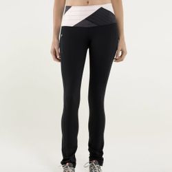 LULULEMON Black Slalom Stripe Pretty Pink High Waisted Can’t Stop Pant Leggings