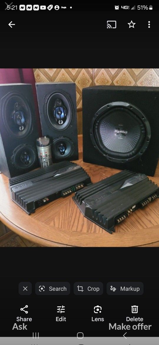 Speakers System/ 1,600 Watts Amps Combine