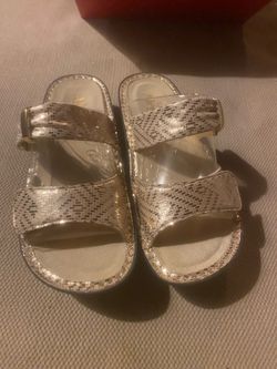 Alegria Golden Dazzle Sandal Shoes size 38