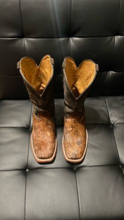 Cowhide cowboy boots