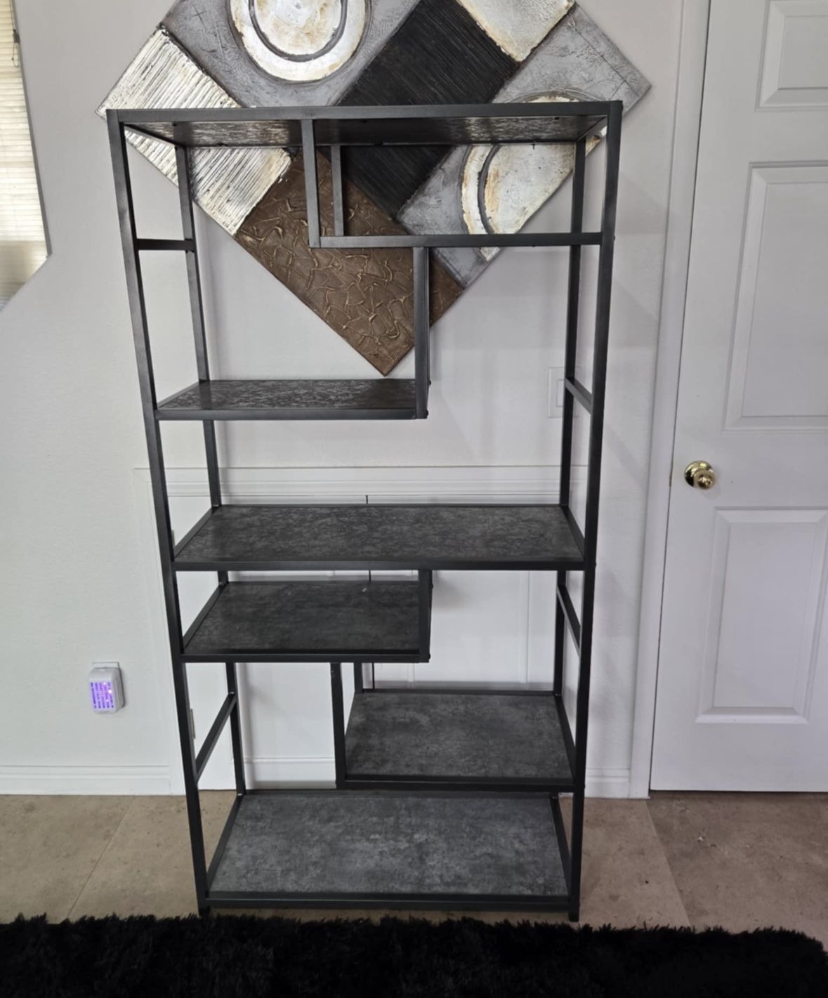 Tall Open Geometric Bookcase
