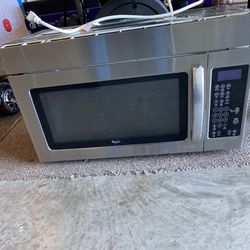 Whirlpool Stainless Steel Microwave, Stove With Glass Top, And Dishwasher / White Magic Chef Refrigerator 