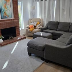 L SOFA WITH OTTOMAN