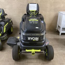  (Used Good) Ryobi 80V HP Brushless 42 in. Battery Electric Cordless Riding Lawn Tractor with (3) 80V 10Ah Batteries and Charger 