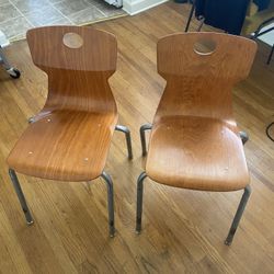 Wooden Chairs With Metal Legs (very sturdy)