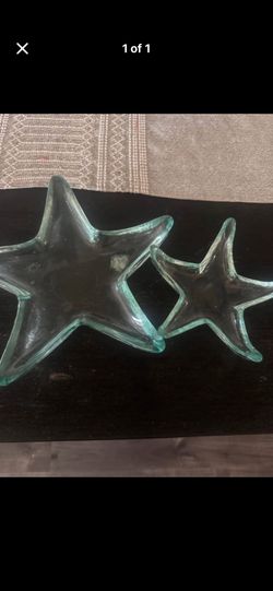 Glass Teal Stars