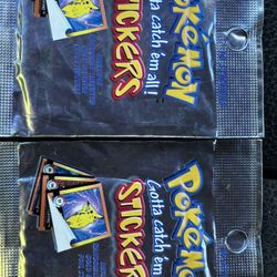 Pokémon Unopened  Sticker Packs Series 1 1998