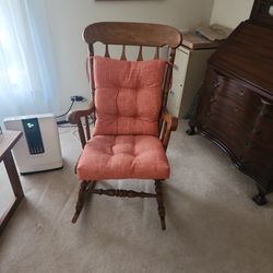 Solid Maple Vintage Rocking Chair