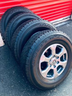 Bronco Big Bend wheels & tires 255 75 R 17” Bridgestone Dueler A/T off 2025 great shape Set of 4. $450