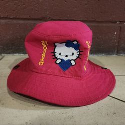 Hello Kitty Blue Bow & Heart Kids Child Pink Hat