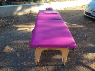 Pink massage table