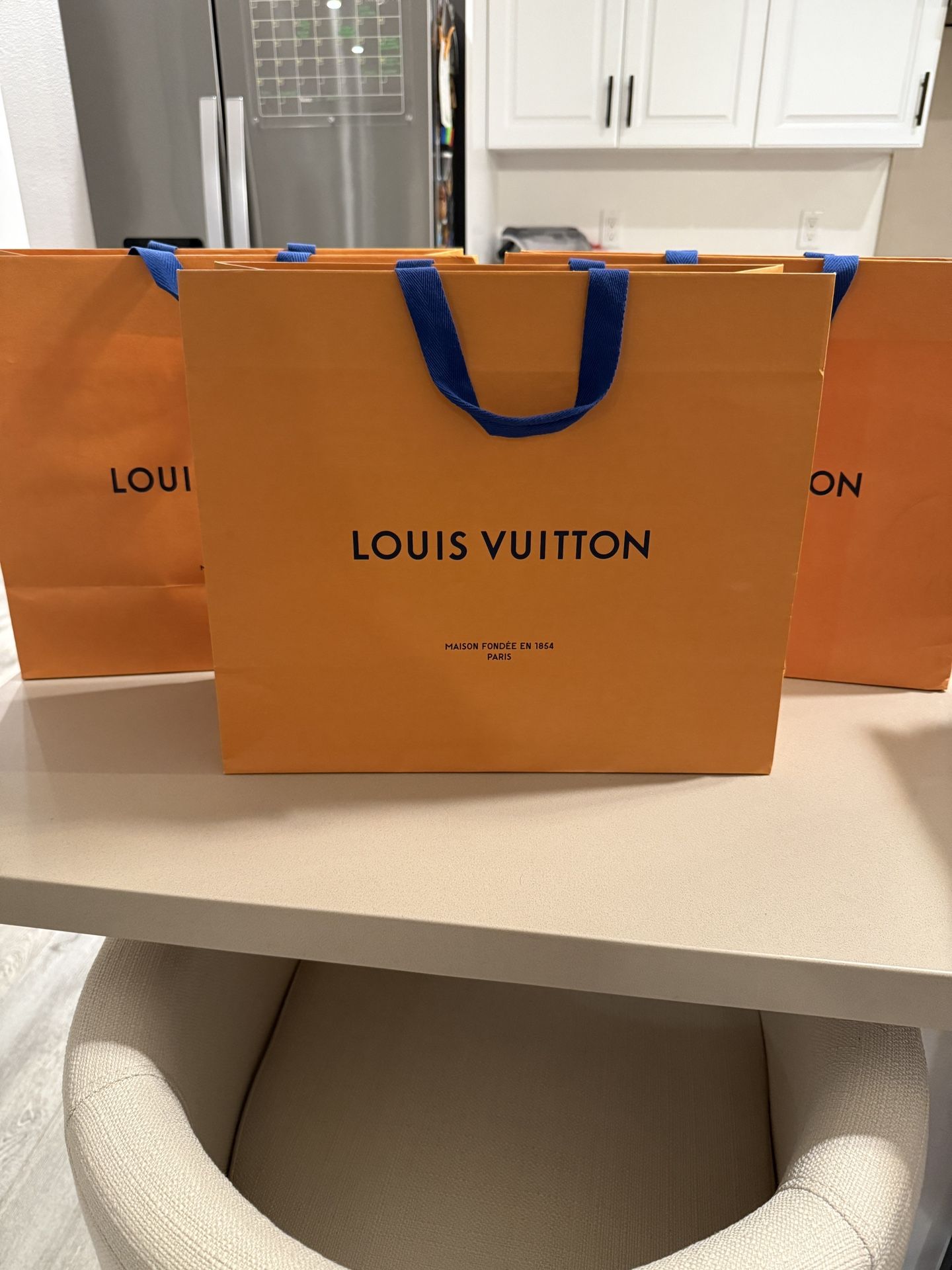 Louis Vuitton Paper Gift Shopping Bag - Orange