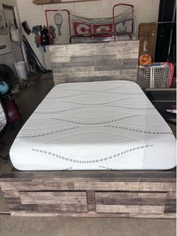 Full size mattress and bed frame