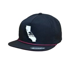 California Republic Snapback Hat w/ black and red flat bill