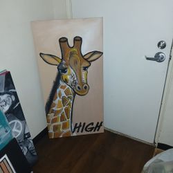Too High Giraffe Art
