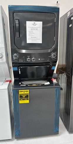 SPEND LESS SAVE MORE on the GE 3.8 Cu Ft Washer/5.9 Cu Ft Electric Dryer Combo in Diamond Gray