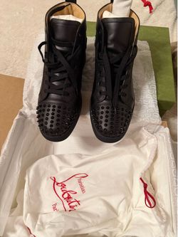 Christian Louboutin Louis Spikes High-Top Sneakers – Men’s Size 11 – Black – Excellent Condition