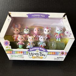 Honeybee Acres Rainbow Ridge Rainbow Pals 9 Piece Assorted Figure Box Incomplete 