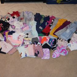 Lot Of 70+ Clothing Items Girls Size 5 / 6 Disney Minnie Mermaid Nike Hannah Anderson And More Please Read