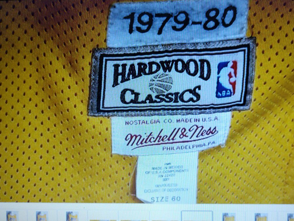 Magic Johnson 1979-80 Real Mitchell & Ness #32 Lakers Rookie basketball  jersey