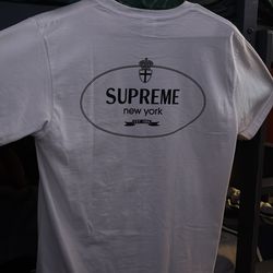 White Supreme Crest Tee (FW24)