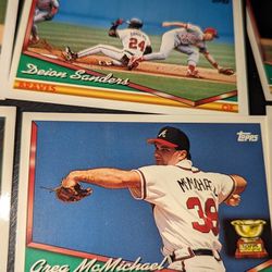 1994 Atlanta Braves Topps Baseball Cards 