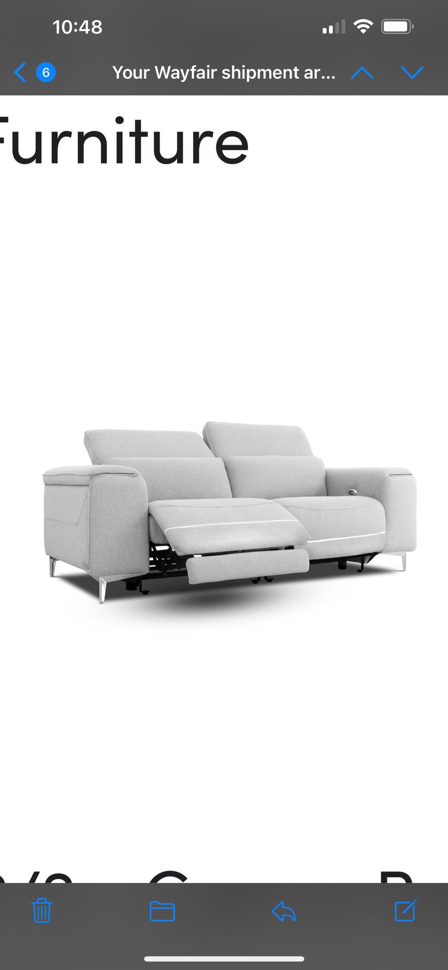 VIG Furniture 84” Electric Recliner Sofa