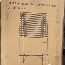 12.5’ Telescoping ladder, New