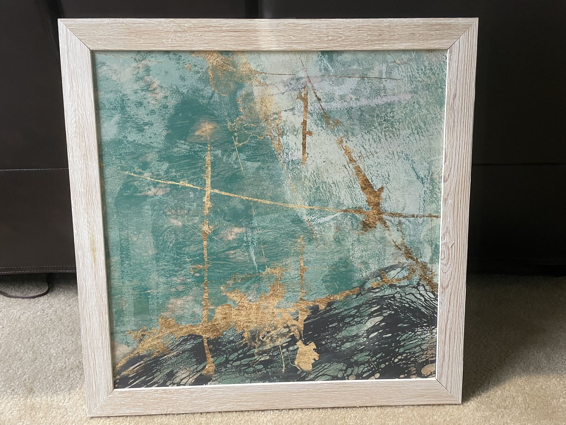 28” X 28” Framed Canvas Painting