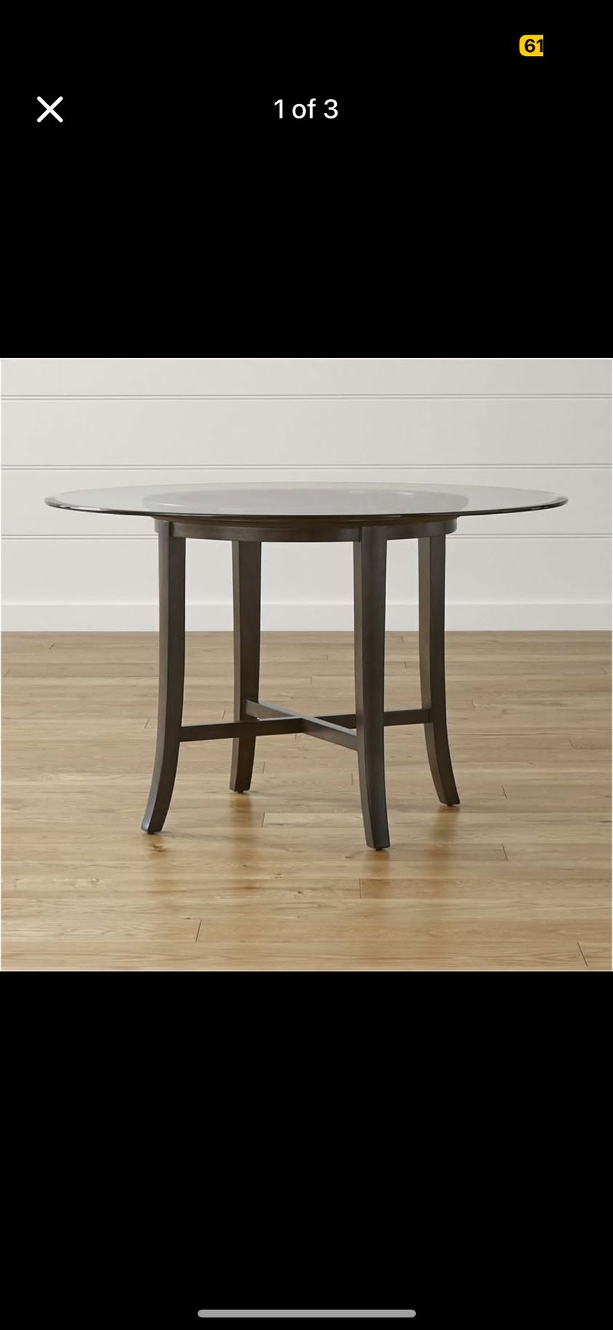 Crate And Barrel Glass Top Round Dining Table