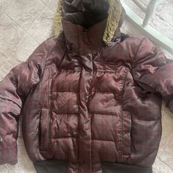 Plaid puffer jacket 