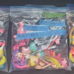 Betty Spaghetti Lot Three Sets Including Shop Till You Drop, Betty In Paris With Nikki And Coco And Horse And Around With Dakota