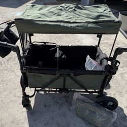 Jeep Deluxe Wrangler Stroller Wagon with Cooler Bag and Parent Organizer