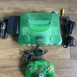 N64 Funtastic Jungle Green Console NTSC w/ OEM Controler 