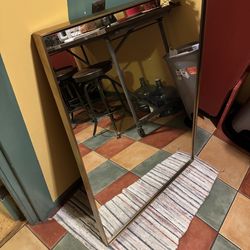Simple Gold Framed Mirror