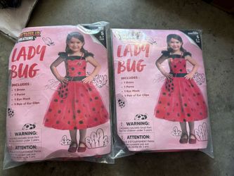 Lady Bug Halloween Kid Costume Size 5-7years Old