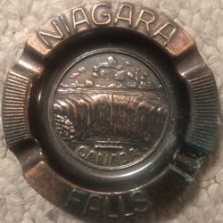 Vintage Niagara Falls Canada Copper Souvenir Ashtray