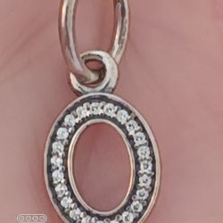 Vtg.sterling Silver LETTER" O" PENDANT