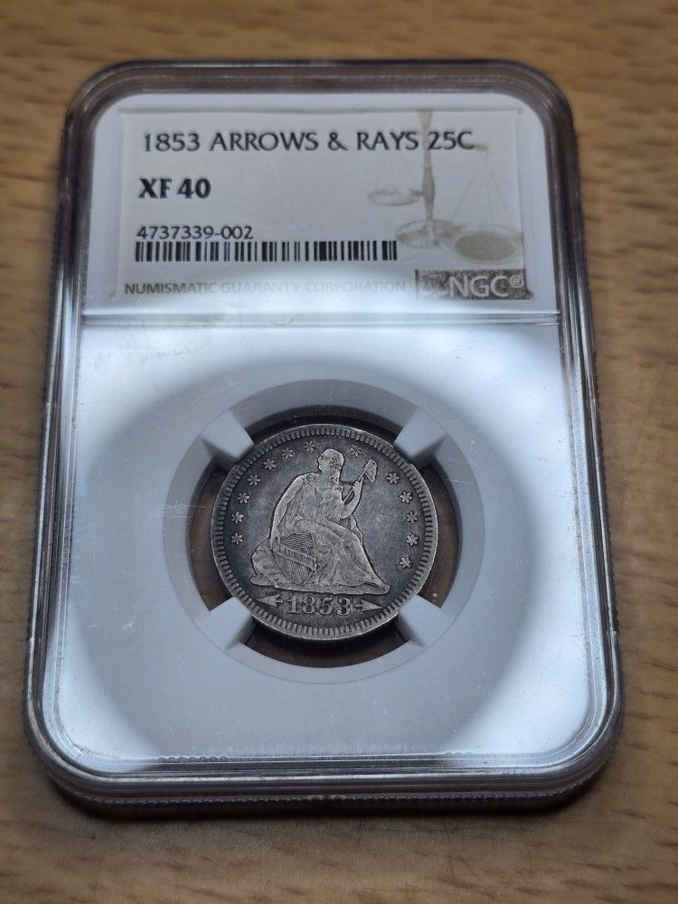1853 Seated Liberty Quarter