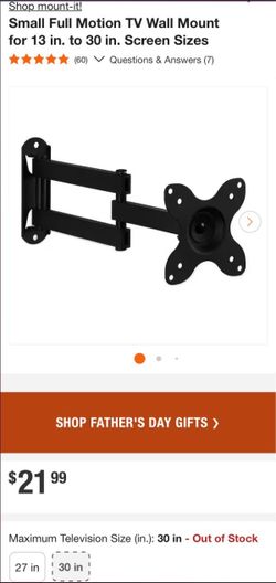 Full-motion tv mount 13-30”