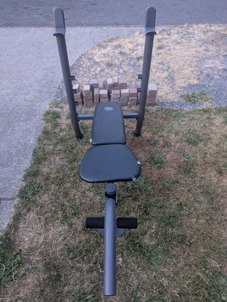 Weight Bench With Weights And Bar